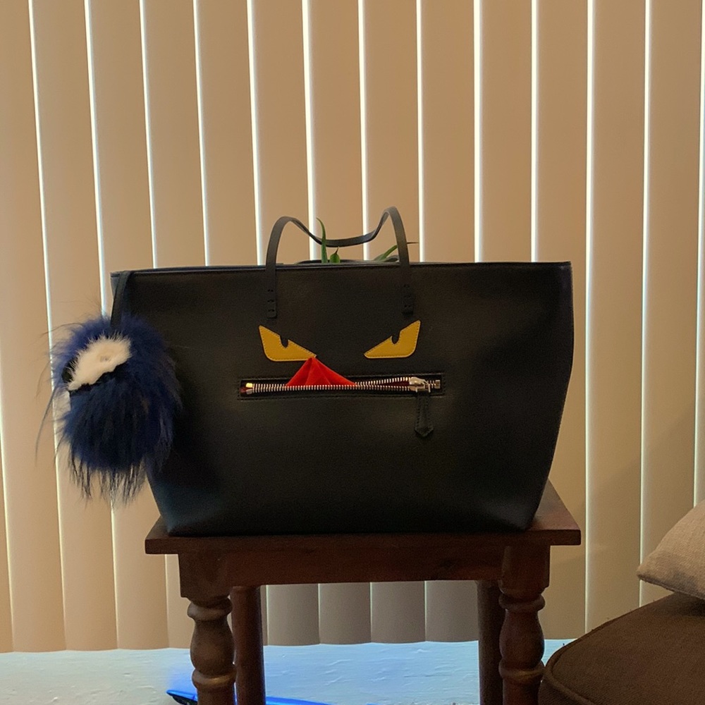 Black Fendi Monster Tote Bag Lightly Used